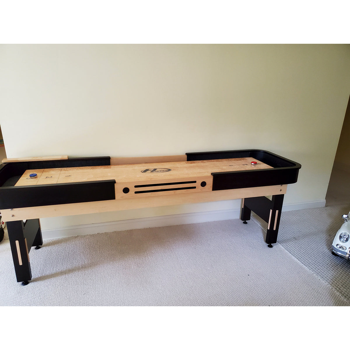 Grand Hudson shuffleboard table with custom stain options - Hudson Shuffleboards