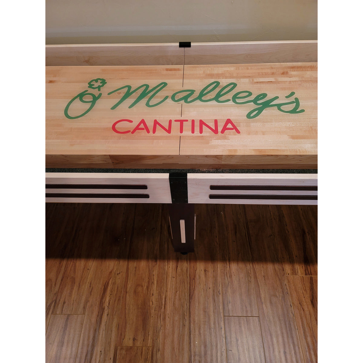 Deluxe Hybrid shuffleboard table with custom stain options - Hudson Shuffleboards