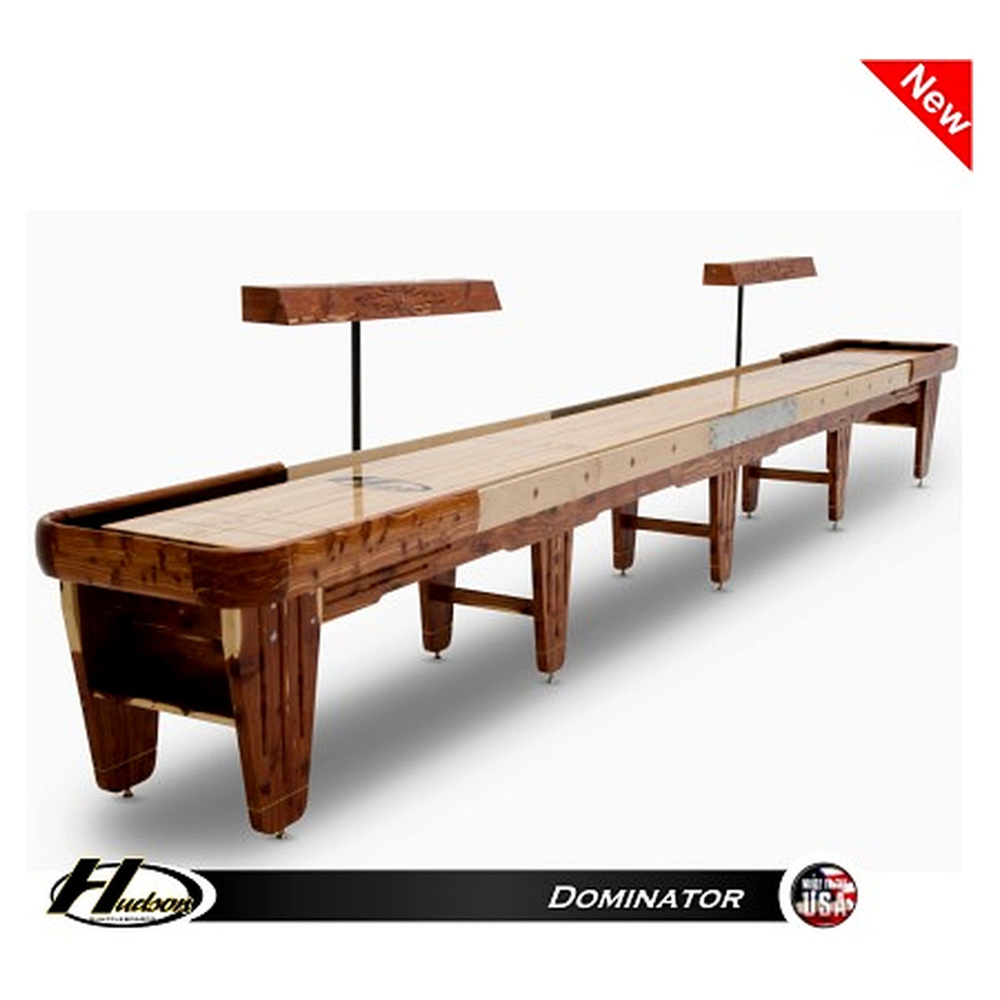Dominator shuffleboard table with custom wood and stain options - Hudson Shuffleboards