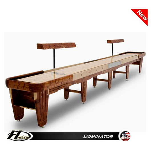 Dominator shuffleboard table with custom wood and stain options - Hudson Shuffleboards