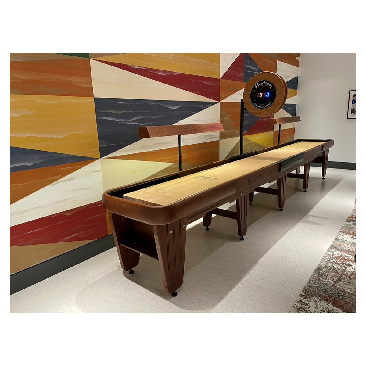 Dominator shuffleboard table with custom wood and stain options - Hudson Shuffleboards