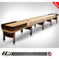 Deluxe Hybrid shuffleboard table with custom stain options - Hudson Shuffleboards
