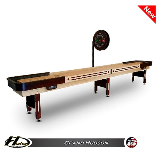Grand Hudson shuffleboard table with custom stain options - Hudson Shuffleboards