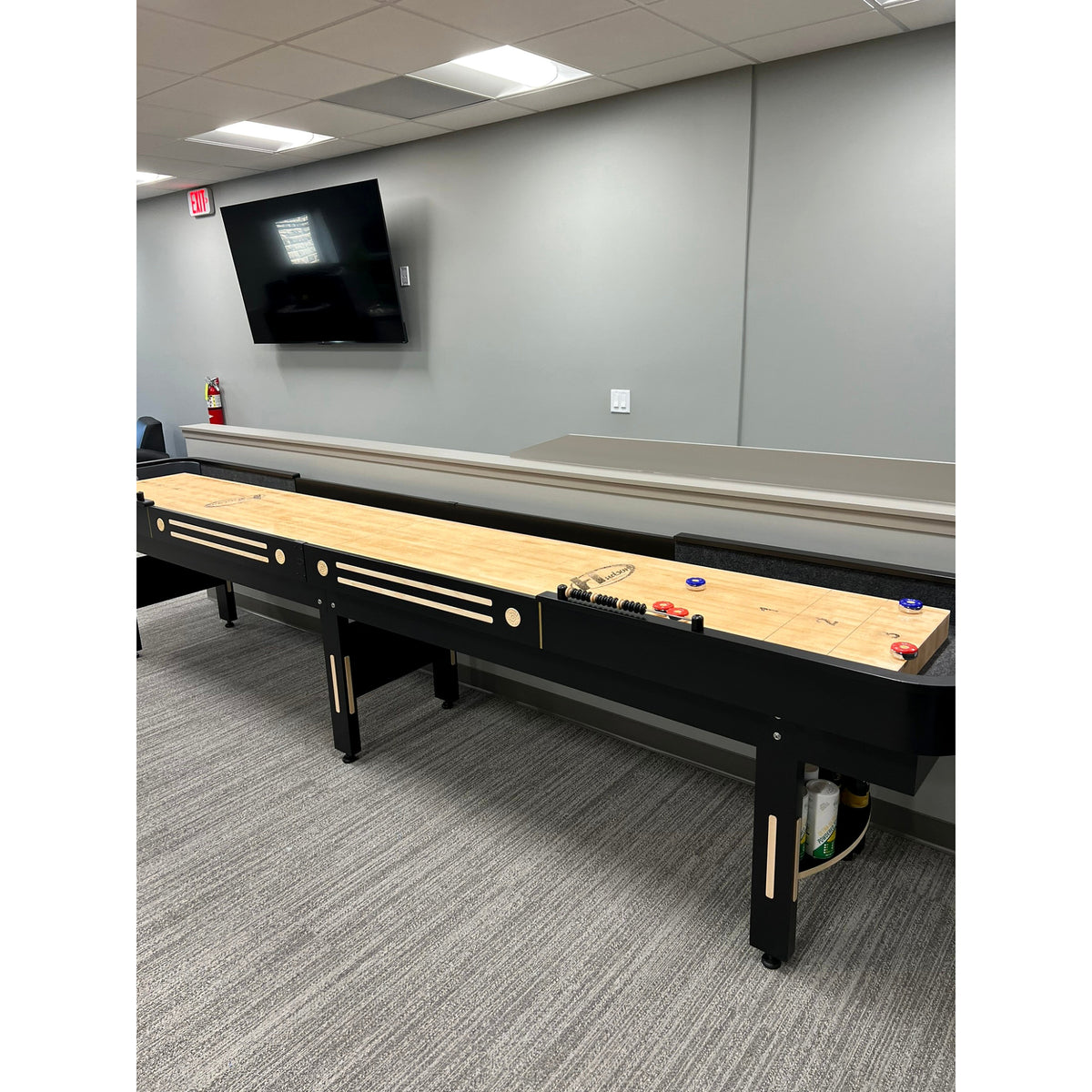 Grand Hudson shuffleboard table with custom stain options - Hudson Shuffleboards