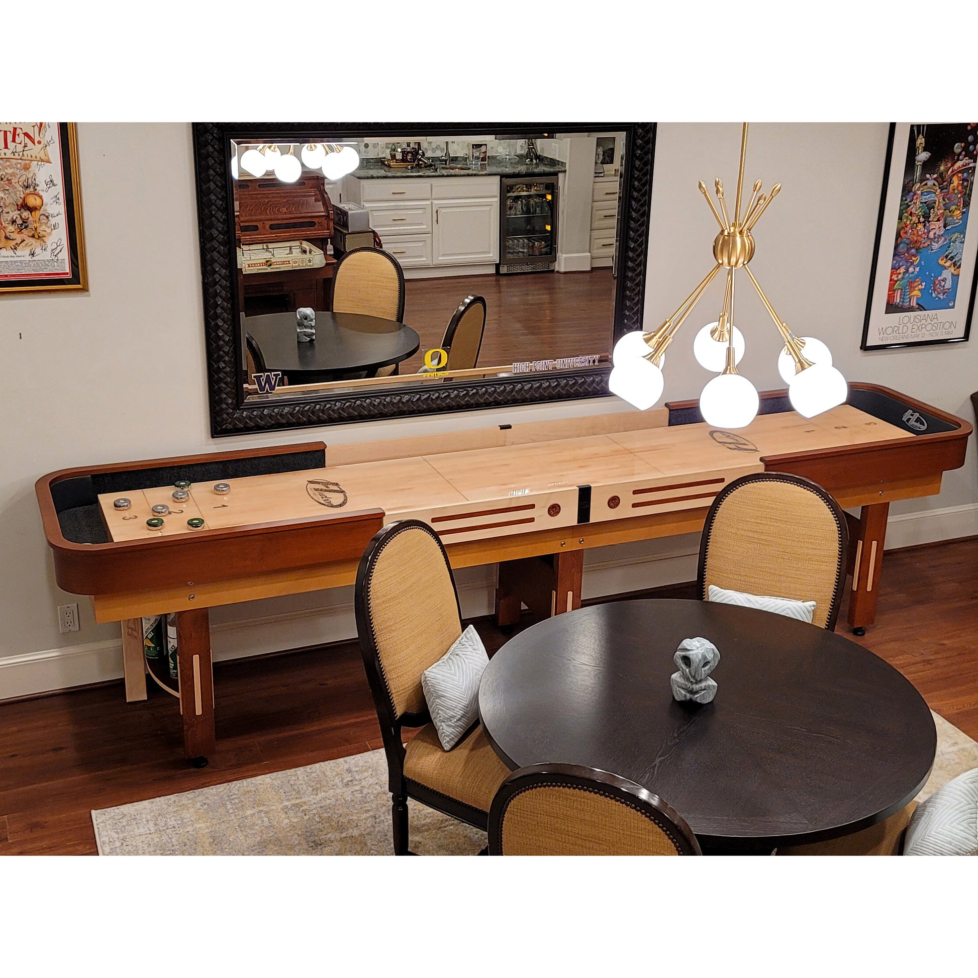 Grand Hudson shuffleboard table with custom stain options - Hudson Shuffleboards