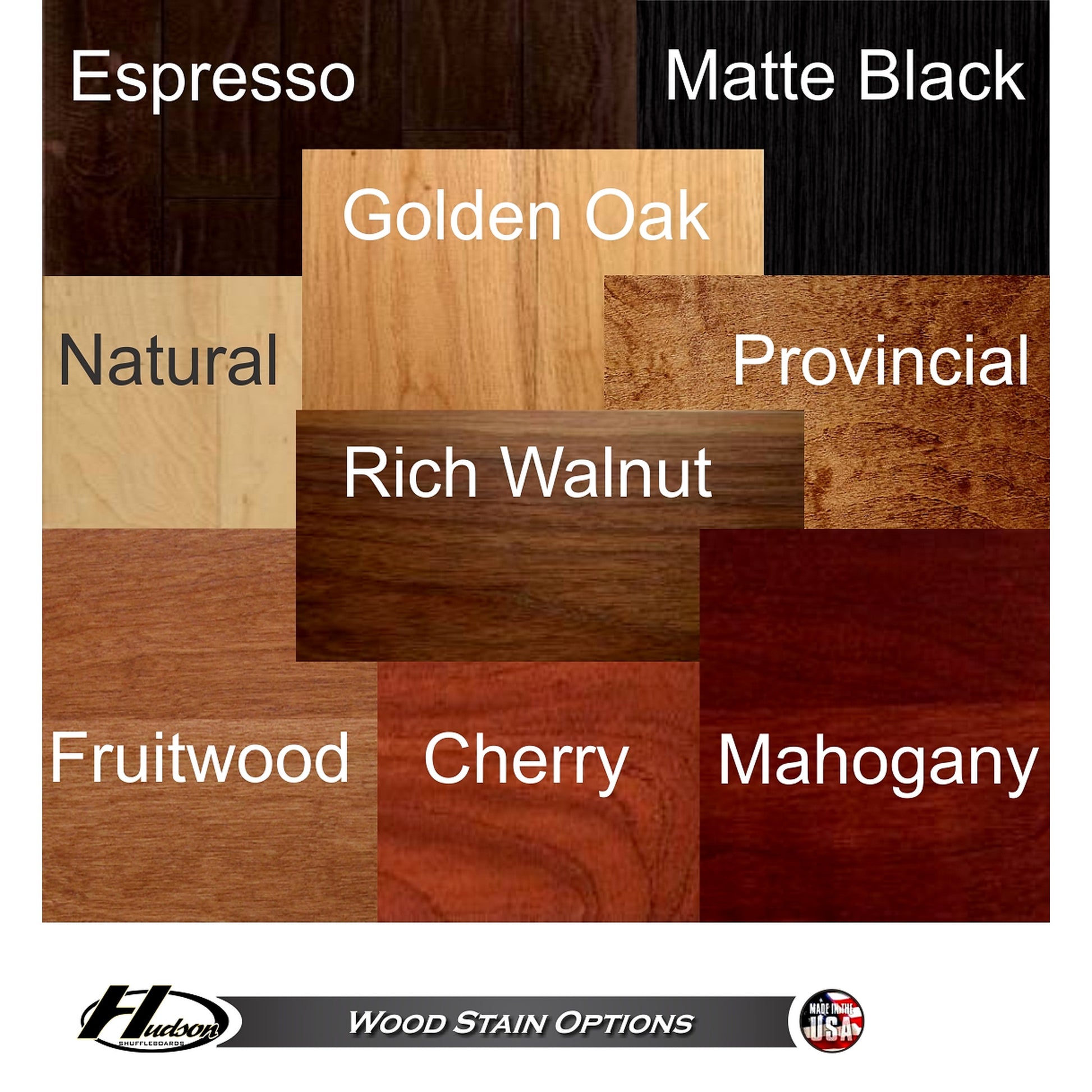 Intimidator shuffleboard table with custom stain options - Hudson Shuffleboards