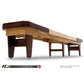 Intimidator shuffleboard table with custom stain options - Hudson Shuffleboards