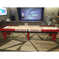 Intimidator shuffleboard table with custom stain options - Hudson Shuffleboards