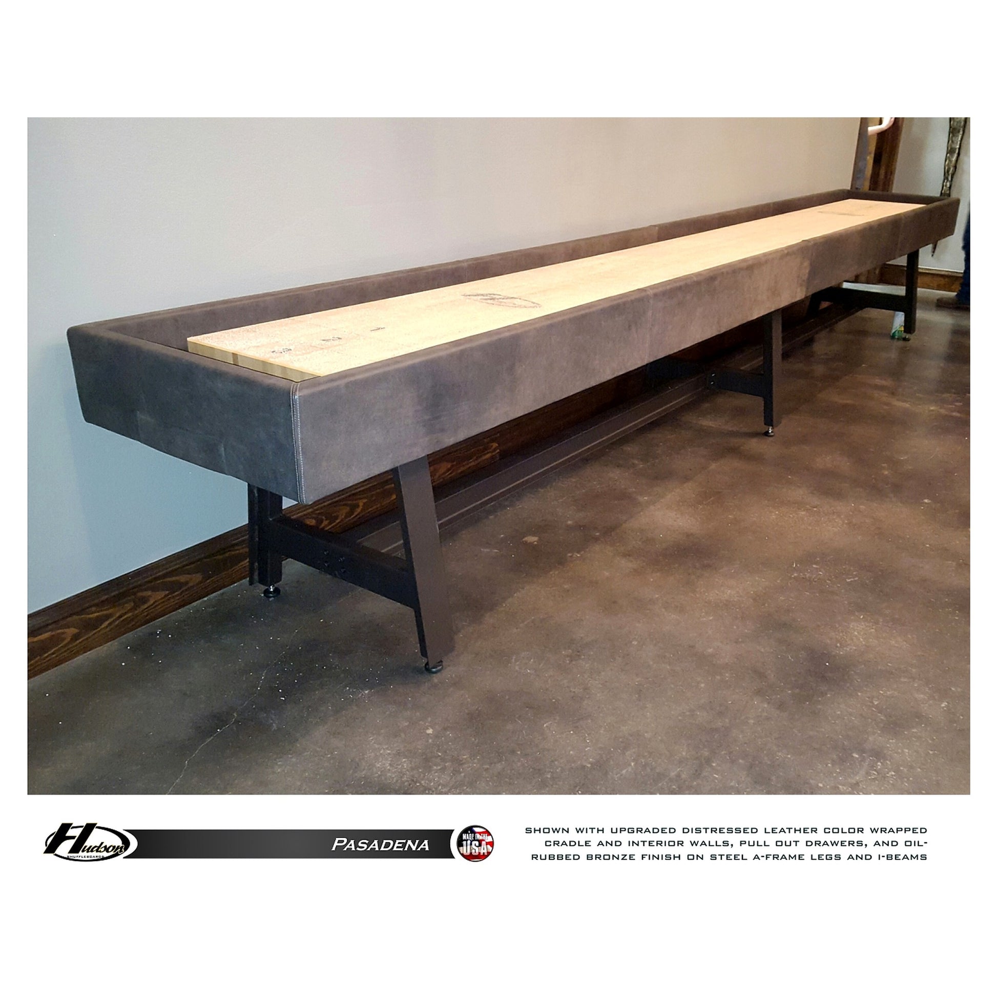 Pasadena shuffleboard table with custom finish options - Hudson Shuffleboards