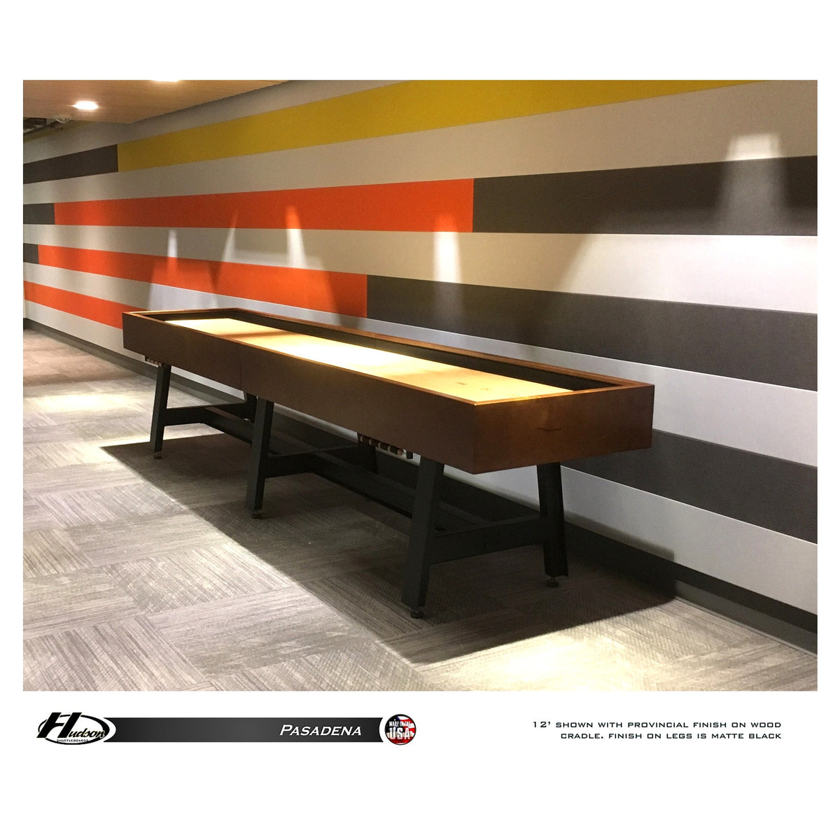 Pasadena shuffleboard table with custom finish options - Hudson Shuffleboards