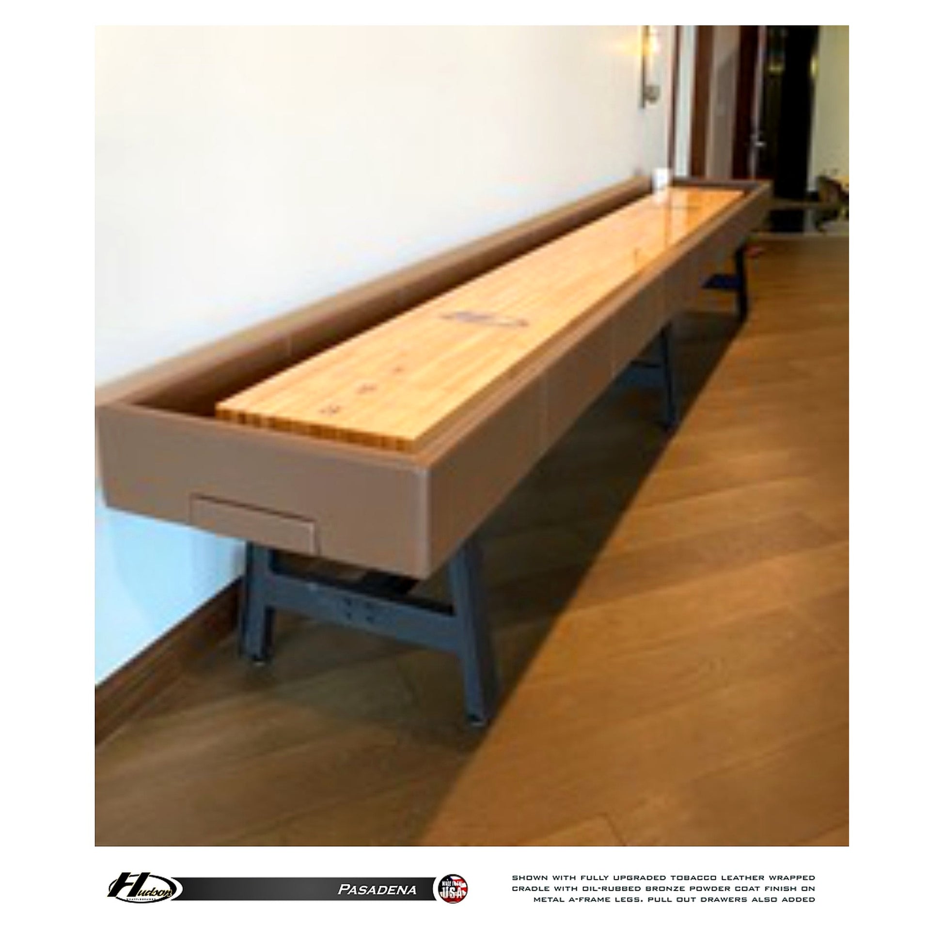 Pasadena shuffleboard table with custom finish options - Hudson Shuffleboards