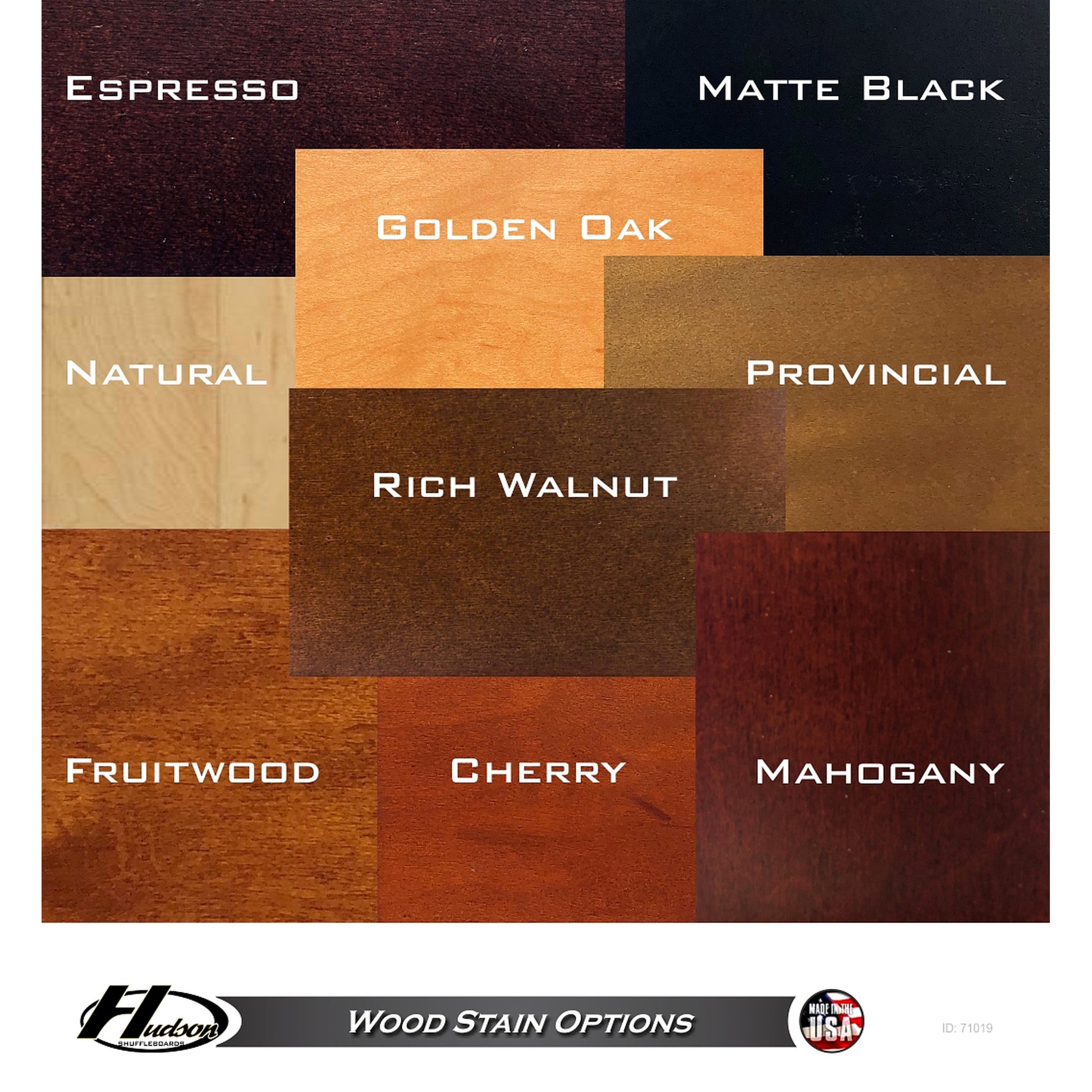 Deluxe Hybrid shuffleboard table with custom stain options - Hudson Shuffleboards